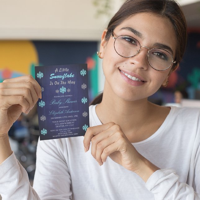 Convite Um Pequeno Floco De Neve Está A Caminho Do Chá de  (Criador carregado)