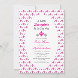 Convite Um Pequeno Floco De Neve Está A Caminho Do Chá de 