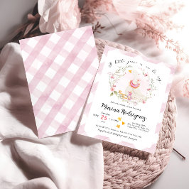 Convite Um pequeno ganso está a caminho chá de fraldas Con