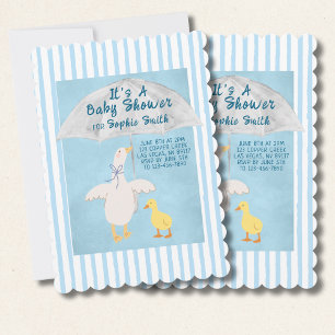 Convite Um Pequeno Ganso Está A Caminho De Um Chá de frald