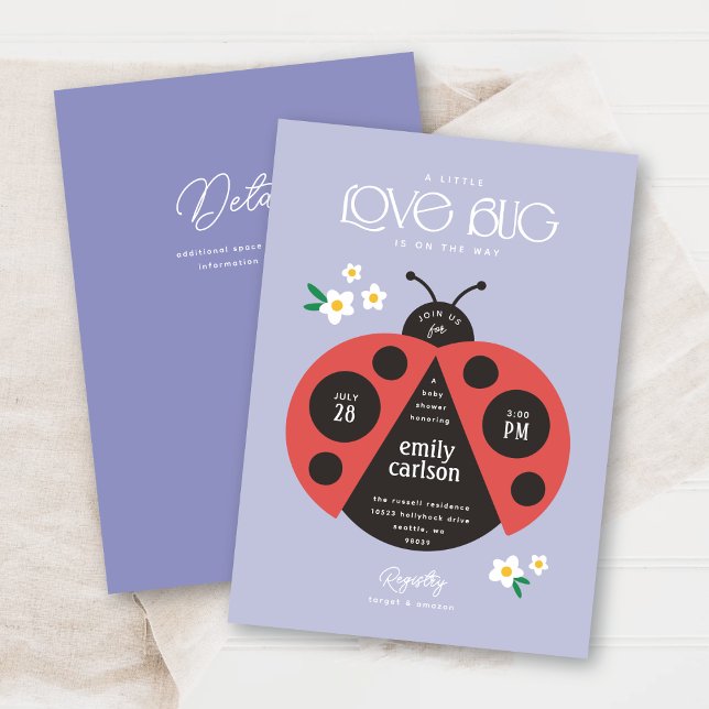 Convite Um Pequeno Inseto Roxo Chá (Criador carregado)