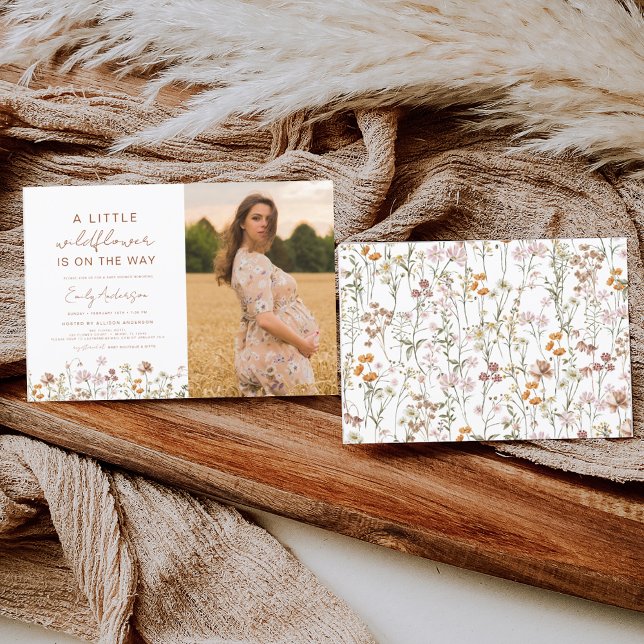 Convite Um Pequeno Jardim de Fotos de Flor Selvagem (Criador carregado)