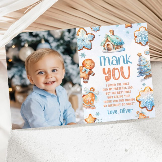 Convite Um pequeno obrigado de fotos de aniversário do Coo (Criador carregado)