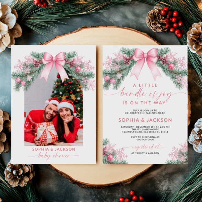 Convite Um Pequeno Pacote De Chá de fraldas De Alegria (Criador carregado)