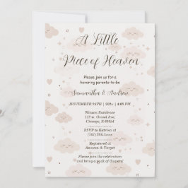 Convite Um pequeno pedaço de Chá de fraldas do Céu