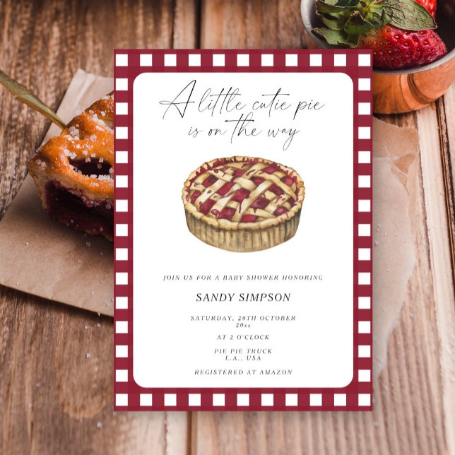 Convite Um Pequeno Pizza Cutie está a caminho do Chá de fr (Criador carregado)