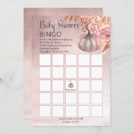 Convite Um Pequeno Pumpkin É Um Cartaz De Bebê Rosa.