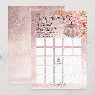 Convite Um Pequeno Pumpkin É Um Cartaz De Bebê Rosa.