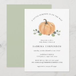 Convite Um Pequeno Pumpkin está a caminho Cair d'água