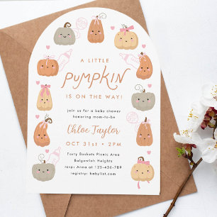 Convite Um Pequeno Pumpkin está a caminho, Chá de fraldas