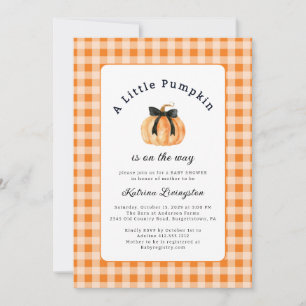 Convite Um Pequeno Pumpkin está no caminho do Chá de frald