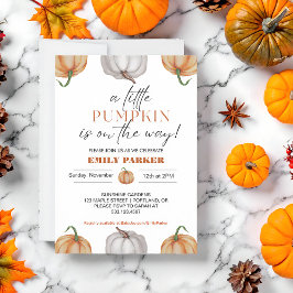 Convite Um Pequeno Pumpkin está no caminho do Chá de frald