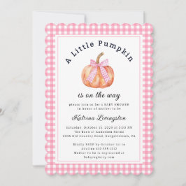Convite Um Pequeno Pumpkin está quase aqui Chá de fraldas