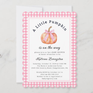 Convite Um Pequeno Pumpkin está quase aqui Chá de fraldas