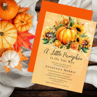 Um Pequeno Pumpkin | Girassóis Queda Chá de fralda