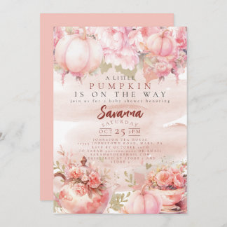 Convite Um Pequeno Pumpkin outono outono Fora de um aniver