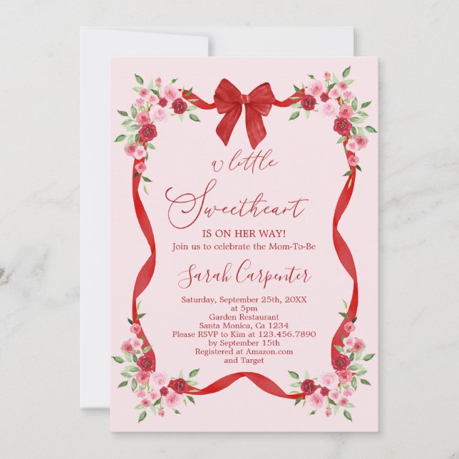 Convite Um pequeno querido está a caminho (Frente)