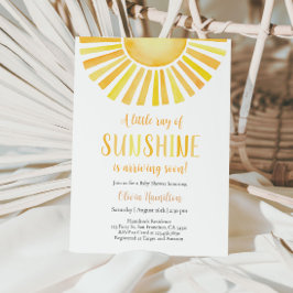 Convite Um pequeno raio de Chá de fraldas solar