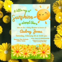 Convite Um pequeno raio de sol está quase chegando 