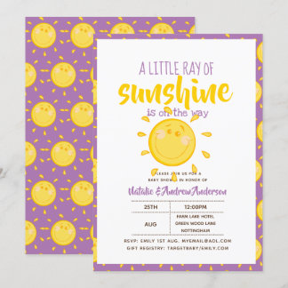Convite Um Pequeno Raio de SUNSHINE está a caminho - Roxo