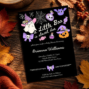 Convite Um pequeno susto desenho de Halloween para chá de