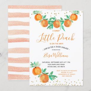 Convite Um Pêssego Doce está a caminho do Chá de fraldas