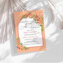 Convite Um Pêssego Doce está no Caminho Chá de fraldas