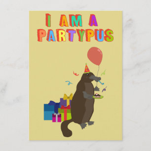 Convite Um platypus que ama party