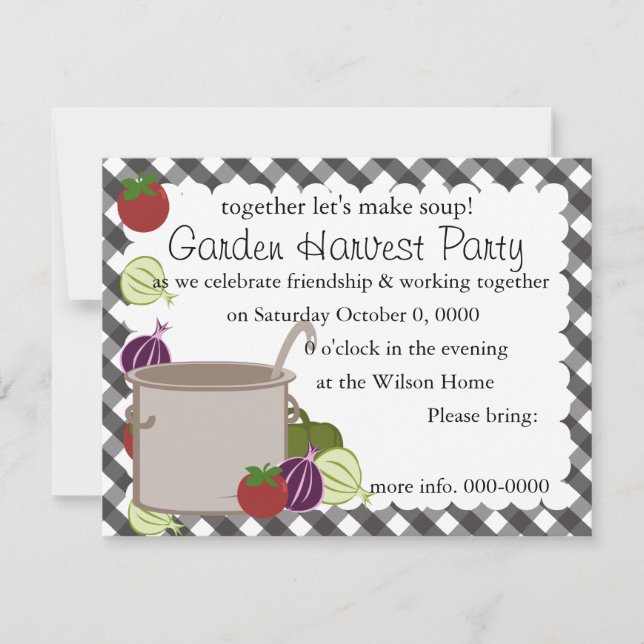 Convite Um Pote De Sopa (Frente)