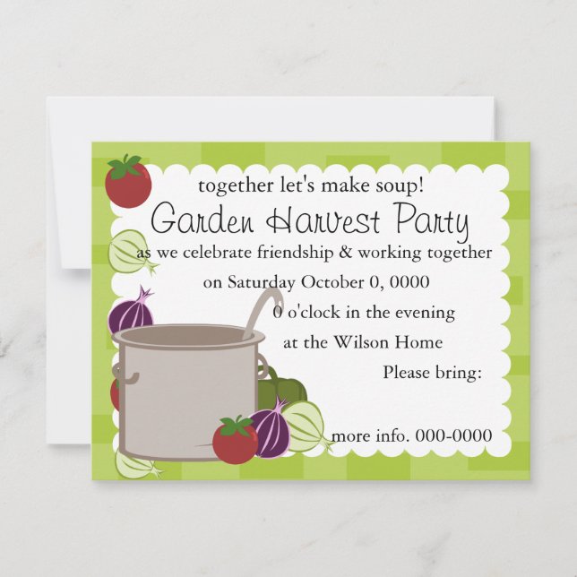 Convite Um Pote De Sopa (Frente)