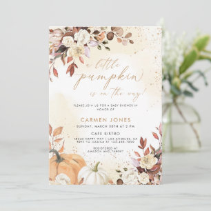 Convite Um Pouco De Abóbora Chá de fraldas Sexo Neutro