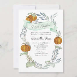 Convite Um Pouco De Abóbora Chá de fraldas Sexo Neutro