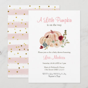 Convite Um Pouco De Abóbora Rosa Está A Caminho Do Convi