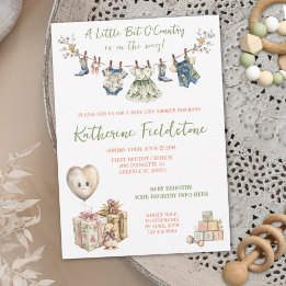 Convite Um Pouco De Chá De Bebê De Linha De Vestido