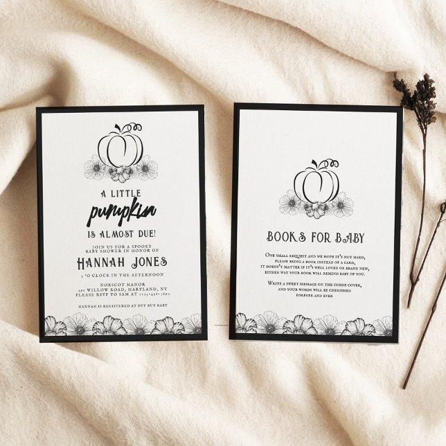 Convite Um pouco de Chá de fraldas de abóbora. (Criador carregado)