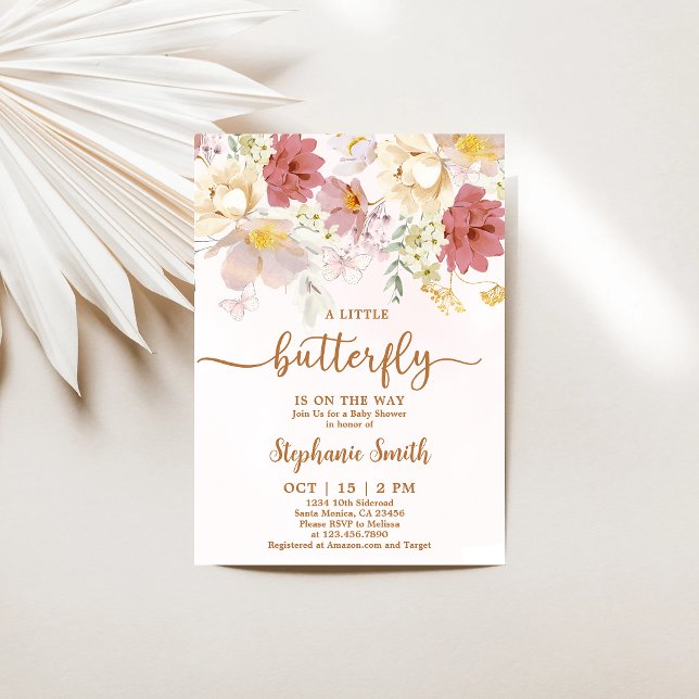 Convite Um Pouco De Flor Selvagem Está A Caminho Da Chá de (Criador carregado)