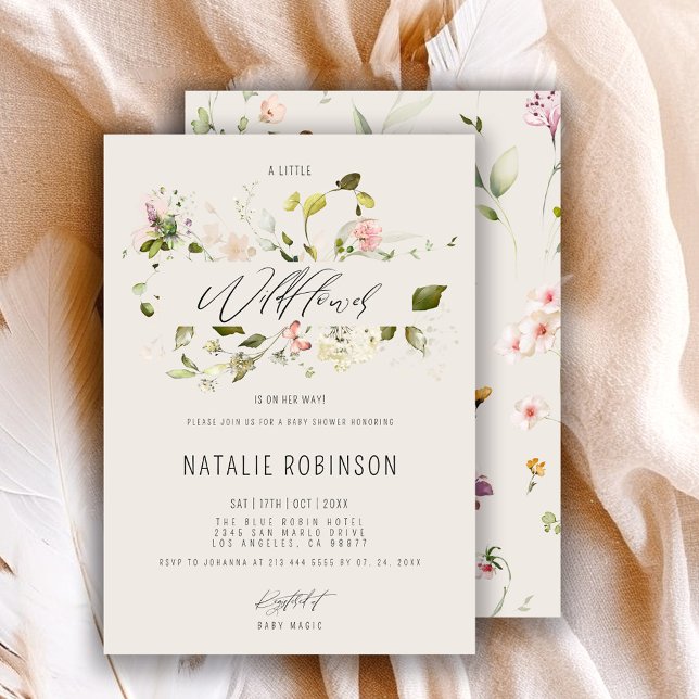 Convite Um Pouco De Flor Selvagem Está A Caminho Do Chá de (Criador carregado)