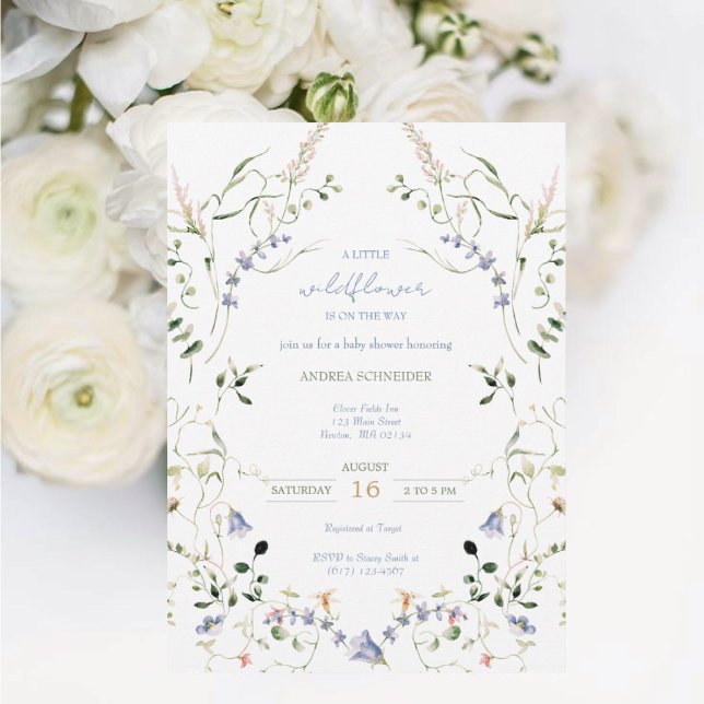 Convite Um Pouco De Flor Selvagem Está A Caminho Do Chá de (Criador carregado)