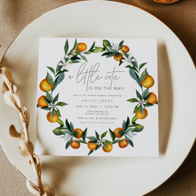 Convite Um Pouco De Fruta De Laranja De Citrus (Criador carregado)