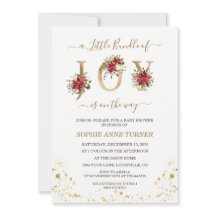 Um Pouco De Joy Poinsettia Dourada Chá de fraldas