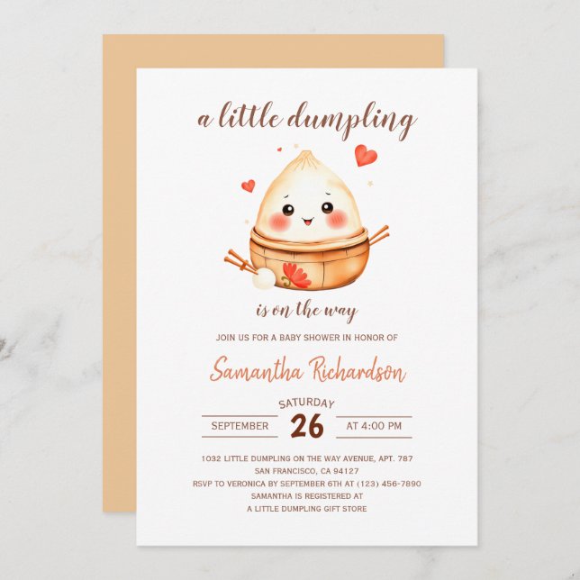 Convite Um Pouco De Lixeira Está A Caminho Do Chá de frald (Frente/Verso)