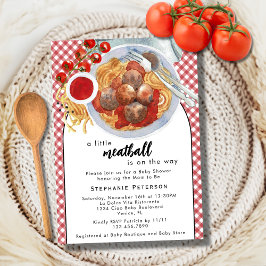 Convite Um Pouco De Meatball Está No Caminho Do Chá de fra