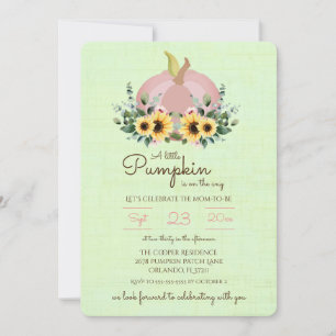 Convite Um pouco de Pumpkin está a caminho do Chá de frald