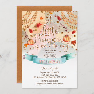 Convite Um pouco de Pumpkin está no Caminho do Chá de fral