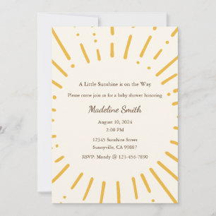 Convite Um pouco de sol a caminho Convite, Bebê