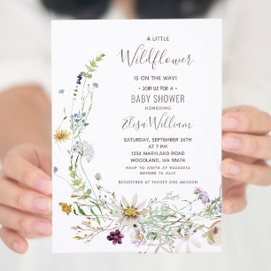 Convite Um pouco de Wildflower está a caminho do Chá de