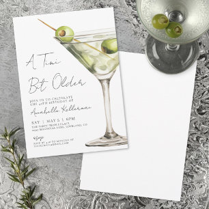 Convite Um Pouco Mais Velha Elegante Festa de Aniversário 