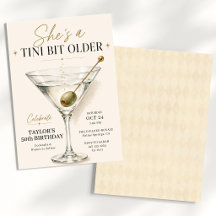Um Pouco Mais Velho Aniversário Adulto Martini