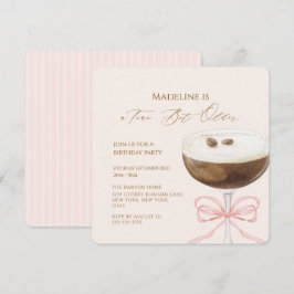 Convite Um Pouco Mais Velho Espresso Martini Listrado Aniv