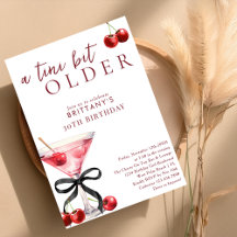 Um Pouco Mais Velho Martini de Cereja Aniversário